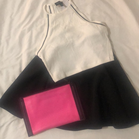 Top Shop Crop Ribbed Shirt - White - Picture 2 of 4